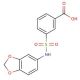 3-[(1,3-benzodioxol-5-ylamino)sulfonyl]benzoic acid - chemical structure image