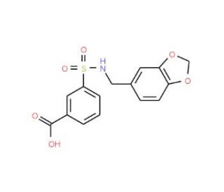 3-{[(1,3-benzodioxol-5-ylmethyl)amino]sulfonyl}benzoic acid - chemical structure image