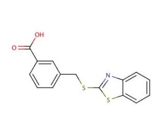 3-[(1,3-benzothiazol-2-ylthio)methyl]benzoic acid - chemical structure image
