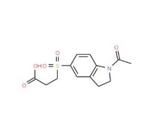 3-[(1-Acetyl-2,3-dihydro-1H-indol-5-yl)sulfonyl]-propanoic acid - chemical structure image