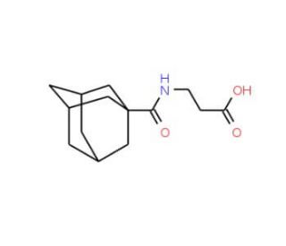 3-[(1-adamantylcarbonyl)amino]propanoic acid (CAS 21241-42-9) - chemical structure image