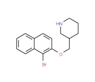 3-{[(1-Bromo-2-naphthyl)oxy]methyl}piperidine - chemical structure image