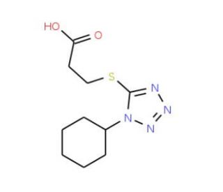 3-[(1-Cyclohexyl-1H-tetraazol-5-yl)sulfanyl]propanoic acid - chemical structure image