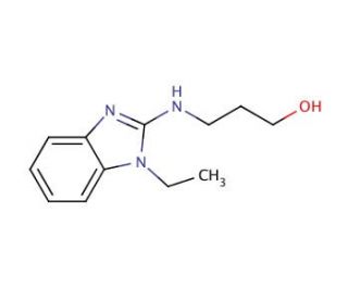 3-[(1-ethyl-1H-1,3-benzodiazol-2-yl)amino]propan-1-ol - chemical structure image