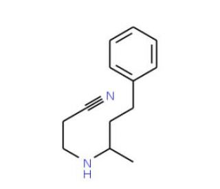 3-[(1-Methyl-3-phenylpropyl)amino]propionitrile (CAS 302785-50-8) - chemical structure image