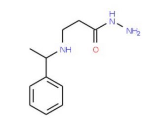 3-[(1-Phenylethyl)amino]propanohydrazide - chemical structure image