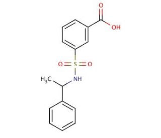 3-{[(1-phenylethyl)amino]sulfonyl}benzoic acid - chemical structure image