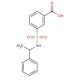 3-{[(1-phenylethyl)amino]sulfonyl}benzoic acid - chemical structure image