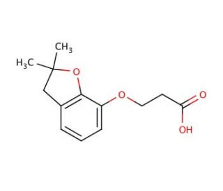 3-[(2,2-dimethyl-2,3-dihydro-1-benzofuran-7-yl)oxy]propanoic acid - chemical structure image