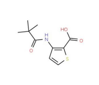 3-[(2,2-Dimethylpropanoyl)amino]-2-thiophenecarboxylic acid - chemical structure image