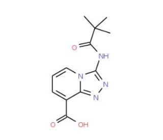 3-[(2,2-Dimethylpropanoyl)amino][1,2,4]triazolo-[4,3-a]pyridine-8-carboxylic acid - chemical structure image