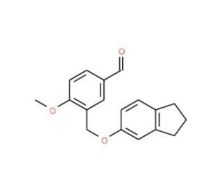 3-[(2,3-Dihydro-1H-inden-5-yloxy)methyl]-4-methoxybenzaldehyde - chemical structure image