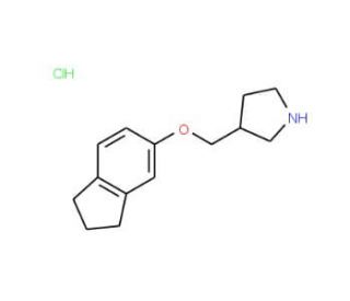 3-[(2,3-Dihydro-1H-inden-5-yloxy)methyl]-pyrrolidine hydrochloride - chemical structure image