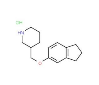 3-[(2,3-Dihydro-1H-inden-5-yloxy)methyl]piperidinehydrochloride - chemical structure image