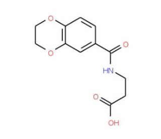 3-[(2,3-Dihydro-benzo[1,4]dioxine-6-carbonyl)-amino]-propionic acid - chemical structure image