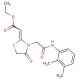 {3-[(2,3-Dimethyl-phenylcarbamoyl)-methyl]-4-oxo-thiazolidin-2-ylidene}-acetic acid ethyl ester - chemical structure image