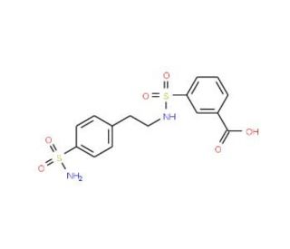 3-[({2-[4-(aminosulfonyl)phenyl]ethyl}amino)sulfonyl]benzoic acid - chemical structure image