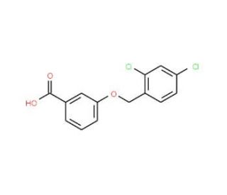 3-[(2,4-Dichlorobenzyl)oxy]benzoic acid - chemical structure image