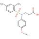 3-[(2,4-Dimethyl-benzenesulfonyl)-(4-methoxy-phenyl)-amino]-propionic acid - chemical structure image
