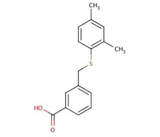 3-{[(2,4-dimethylphenyl)thio]methyl}benzoic acid - chemical structure image