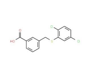 3-{[(2,5-dichlorophenyl)thio]methyl}benzoic acid - chemical structure image
