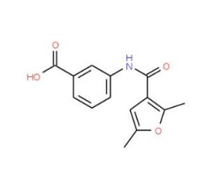 3-[(2,5-Dimethyl-furan-3-carbonyl)-amino]-benzoic acid - chemical structure image