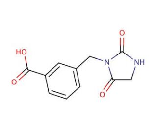 3-[(2,5-dioxoimidazolidin-1-yl)methyl]benzoic acid - chemical structure image