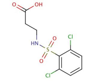 3-{[(2,6-dichlorophenyl)sulfonyl]amino}propanoic acid - chemical structure image