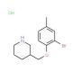 3-[(2-Bromo-4-methylphenoxy)methyl]piperidinehydrochloride - chemical structure image