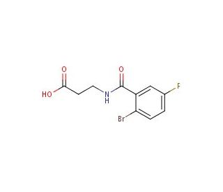 3-[(2-bromo-5-fluorophenyl)formamido]propanoic acid (CAS 926227-44-3) - chemical structure image
