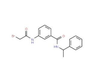 3-[(2-Bromoacetyl)amino]-N-(1-phenylethyl)-benzamide - chemical structure image