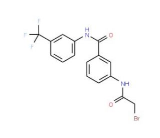 3-[(2-Bromoacetyl)amino]-N-[3-(trifluoromethyl)-phenyl]benzamide - chemical structure image