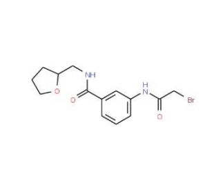 3-[(2-Bromoacetyl)amino]-N-(tetrahydro-2-furanylmethyl)benzamide - chemical structure image