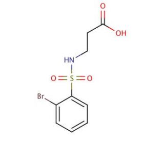 3-{[(2-bromophenyl)sulfonyl]amino}propanoic acid - chemical structure image