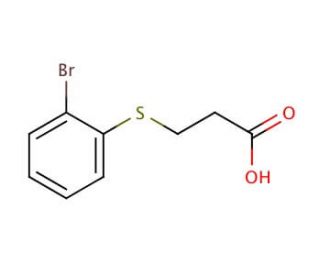 3-[(2-bromophenyl)thio]propanoic acid - chemical structure image