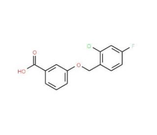 3-[(2-Chloro-4-fluorobenzyl)oxy]benzoic acid - chemical structure image