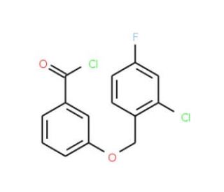 3-[(2-chloro-4-fluorobenzyl)oxy]benzoyl chloride - chemical structure image