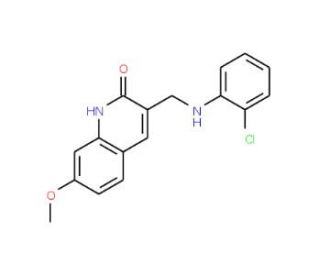 3-[(2-Chloro-phenylamino)-methyl]-7-methoxy-1H-quinolin-2-one - chemical structure image