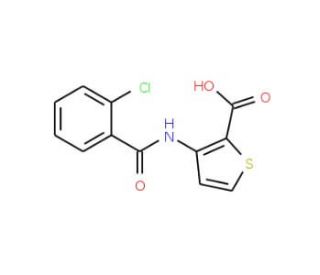 3-[(2-chlorobenzoyl)amino]thiophene-2-carboxylic acid (CAS 439111-81-6) - chemical structure image