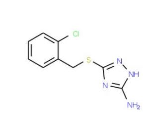 3-[(2-Chlorobenzyl)sulfanyl]-1H-1,2,4-triazol-5-ylamine - chemical structure image
