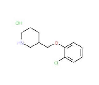 3-[(2-Chlorophenoxy)methyl]piperidine hydrochloride - chemical structure image