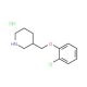 3-[(2-Chlorophenoxy)methyl]piperidine hydrochloride - chemical structure image