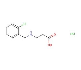 3-{[(2-chlorophenyl)methyl]amino}propanoic acid hydrochloride - chemical structure image