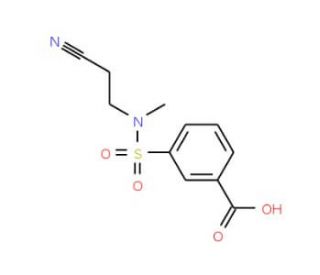 3-[(2-Cyano-ethyl)-methyl-sulfamoyl]-benzoic acid - chemical structure image