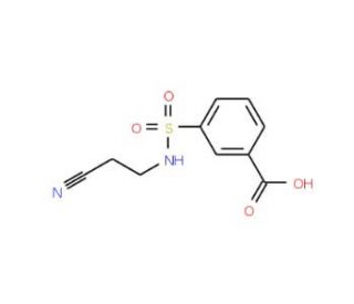 3-{[(2-cyanoethyl)amino]sulfonyl}benzoic acid - chemical structure image