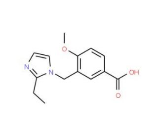 3-[(2-Ethyl-1H-imidazol-1-yl)methyl]-4-methoxybenzoic acid - chemical structure image