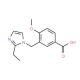 3-[(2-Ethyl-1H-imidazol-1-yl)methyl]-4-methoxybenzoic acid - chemical structure image