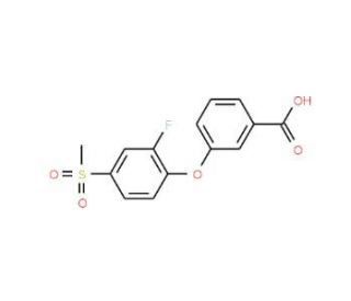 3-[(2-Fluoro-4-methylsulfonyl)phenoxy]benzoic acid - chemical structure image