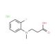 3-[(2-Fluoro-phenyl)-methyl-amino]-propionic acid hydrochloride - chemical structure image