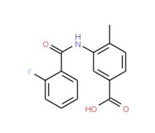 3-[(2-fluorobenzoyl)amino]-4-methylbenzoic acid - chemical structure image